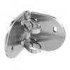 Reversible Side Fixing Clamp round Plate to suit 42.4mm o/d-Grade 316 Satin Polished